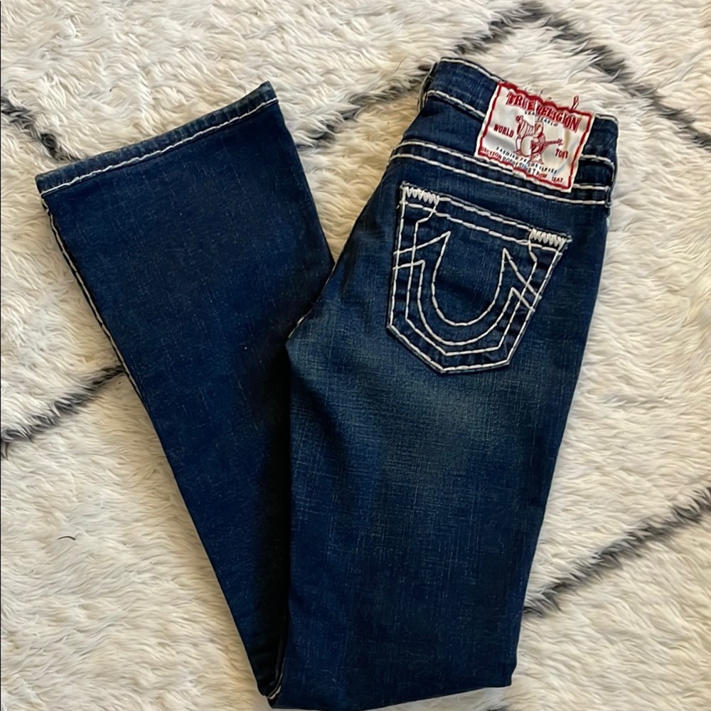 True Religion Women's Blue Jeans Size 27 Bobby Super T